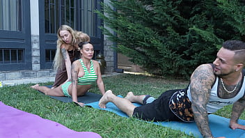 Bending Over Backwards For A Threesome: Two Flexible Yogis And One Hardcore Session