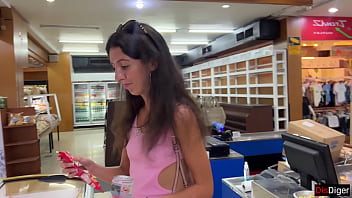Public Supermarket Cumwalk – Outdoor Facial Blowjob Fetish