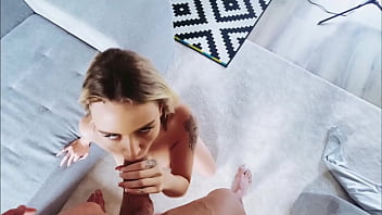 Natural Pretty Blonde Babe Gets A Hot Load On Her Pussy In Pov