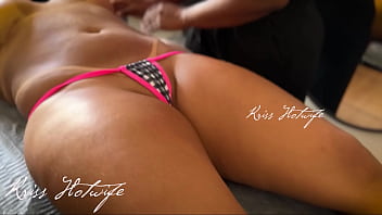I Stuffed My Bikini Bottoms Into My Dripping Pussy And The Horny Masseuse Got So Turned On When I Went Topless