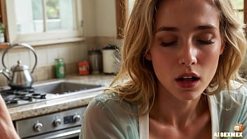 Stepbro Sneaks A Kitchen Quickie With His Curvy Stepmom And Her Juicy Assets While Dad’s Away