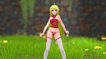 Hot Blonde Chinese Babe Strips And Dances Naked In 3d Hentai Clip