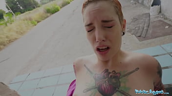 Public Agent Siliva Ruby Gets Her Inked Body Ravaged In A Public Spot