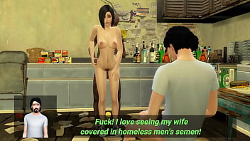 Cuckold Husband Pimps Out His Wife To The Homeless In A Shelter