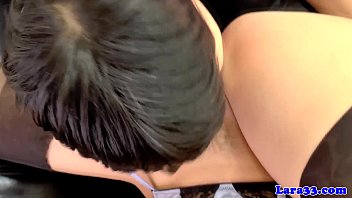 British Milf In Stockings Gets Her Pussy Licked In A Steamy Threesome