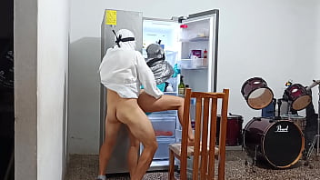 A Sizzling Arabian Beauty Gets Railed Against The Fridge, Screaming Through An Intense Climax In This Raw, Unfiltered Sex Scene