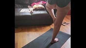 Bend Over For Sunrise Stretches With A Sizzling Older Woman