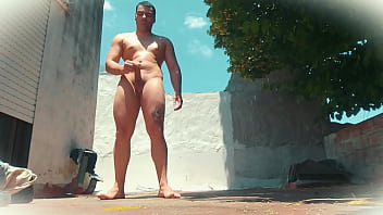 Sweaty Salsa Stud Strips Naked For A Wild Outdoor Jerk-off Session, Flexing His Muscular Body And Teasing His Tight Ass In A Steamy Close-up