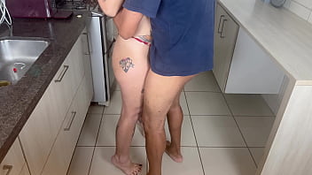 Unplanned Kitchen Encounter: My Friend’s Bbc Takes Me Raw