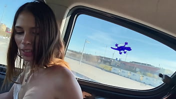 Dripping Latina Soaks Her Uber Driver With A Squirting Orgasm In The Backseat