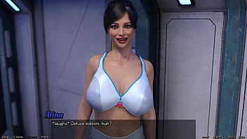 Plotting A Downward Dog Session With A Busty Brunette Space Babe