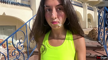 Sweaty Gym Slut Gets Pounded And Painted, Then Struts Her Creampie