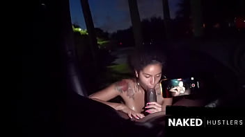 Sultry Latina Bombshell Gets Wild With Her Fake Uber Driver In A Public Lot