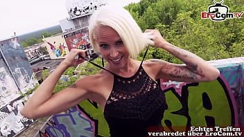 Slim German Blonde Milf Picked Up Online For Steamy Outdoor Sex