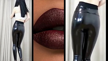 Slinky Chinese Vixen In Shiny Pvc Tights