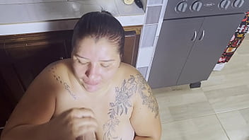 Steamy Stepmom Gets Bent Over The Counter By Her Husband’s Son