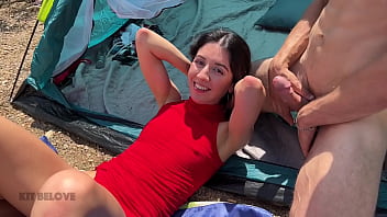 Two Guys Spot A Couple And Take Turns Railing His Girlfriend On The Crowded Beach