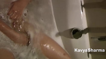 Indian Hottie Kavya Gets Steamy In The Tub, Fingering Her Tight Pussy With Hindi Moans