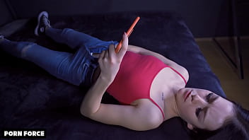 Steamy Stepsister Spies On Porn And Fingers Herself Off – Hidden Cam Masturbation & Real Orgasm