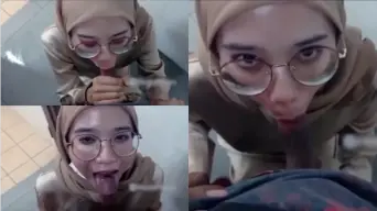 Civil Servant In Headscarf Caught Sucking Cock In Toilet Scandal