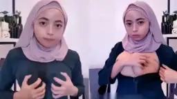 Getting Off On Squeezing Her Tits In A Hijab