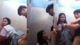 Young Teen Fucks In School Bathroom