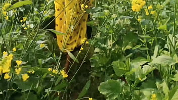 Horny Husband Fucks His Wife Hard In The Mustard Field, Outdoor Moaning In Hindi