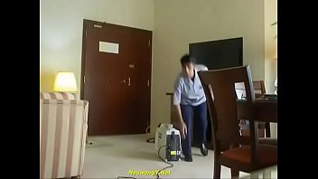 Saucy Indian Housewife Flashes Towel For Room Service