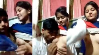 Desi Mms: Perverted Cousin Slurps And Sucks His Sister’s Ripe, Juicy Tits