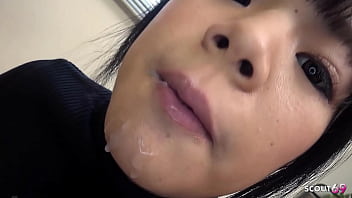 Innocent Petite Japanese Teen’s First Time: Big Natural Tits Drenched In Cum From A Blowbang Bukkake