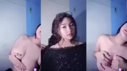 Miyuki’s Naked Tits: Squeezing Her Big, Luscious Breasts