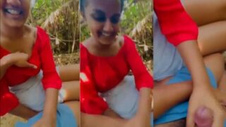 Naughty Girlfriend Pleasures Her Man With A Public Handjob
