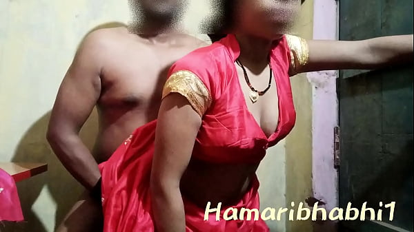 Sultry Village Bride Gets Ravished In Her Crimson Wedding Sari.