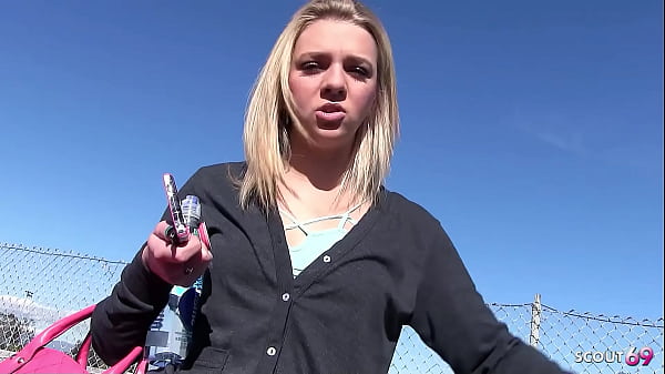 Seductive Blonde In Thigh-highs Gets Picked Up, Fucked, And Facialed By An Older Man