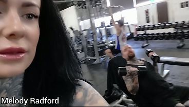Sweaty, Ripped Milf Grinding It Out Hard At The Gym