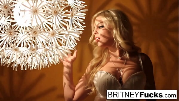 Retro Bombshell Blonde Gets Hot And Heavy All By Herself