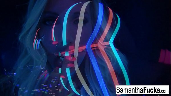 Samantha Saint’s Glowing Solo: A Black Light Ecstasy
