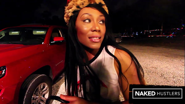 Ebony Bombshell Jayla Foxx Gets Naughty With A Festive Bang At The Christmas Tree Lot