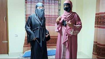 Desi Hijabi Step-sisters Crave Their Step-brother’s Thick Cock Deep In Their Tight Little Pussies