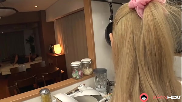 Naughty Housewife Slurps Cock In The Kitchen, Full Uncensored Action.