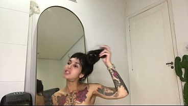 Long Video Of A Sexy Girl Stripping, Masturbating, And Doing Yoga With Hot Hairy Armpits