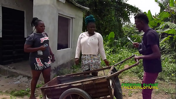 Iron-clad Brute Takes Both Sisters Hard In The Dirt Outside Their Home.