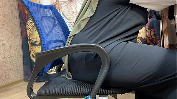Veiled Arab Beauty Secretly Pleasures Herself Through Her Panties At Work