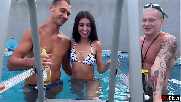 Wild Orgy By The Pool: Rough Fucking And Creampie Action