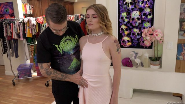 Rosalyn Sphinx, The Tight-bodied Teen, Arrives At Bryan Gozzling’s Door Ready To Unleash Her Wicked Desires, Flaunting Her Perky Tits And Smooth, Shaved Pussy In A Dress That Leaves Nothing To The Imagination.