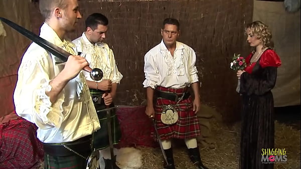 Three Horny Studs Pound The Kinky Blonde Milf With A Rough Double Penetration In Their Sweaty Anal Gangbang