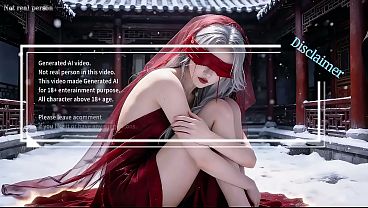 Snow-white Beauty In Scarlet, Silver-haired Seductress: A Must-see Ai-generated Blowjob Climax