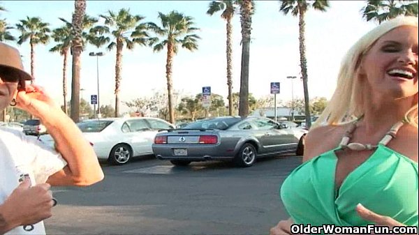 Golden-haired Milf Swallows A Massive Load