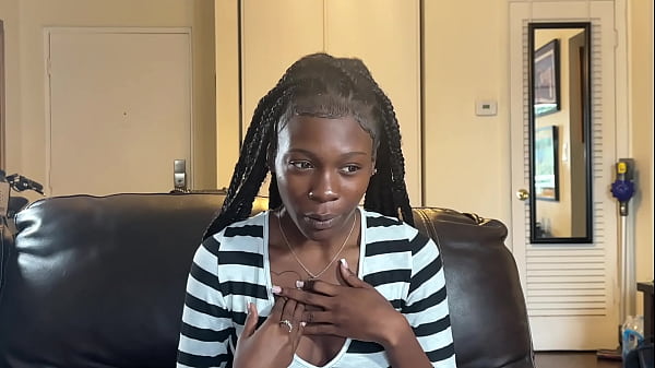 Ebony’s Debut: First Time Taking A White Cock