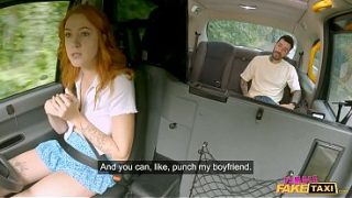 Polish Redhead Cherry Candle Gets A Cheating Blowjob And Pussy Licking In Hot Public Sex On Female Fake Taxi